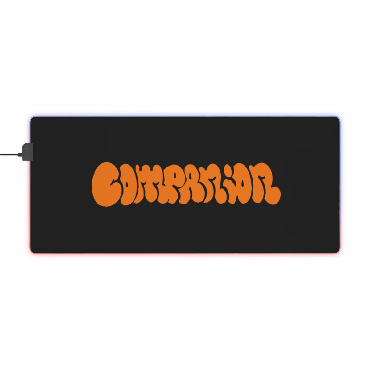 Companion Orange Graffiti LED Gaming Mouse Pad - RGB Edge Lighting