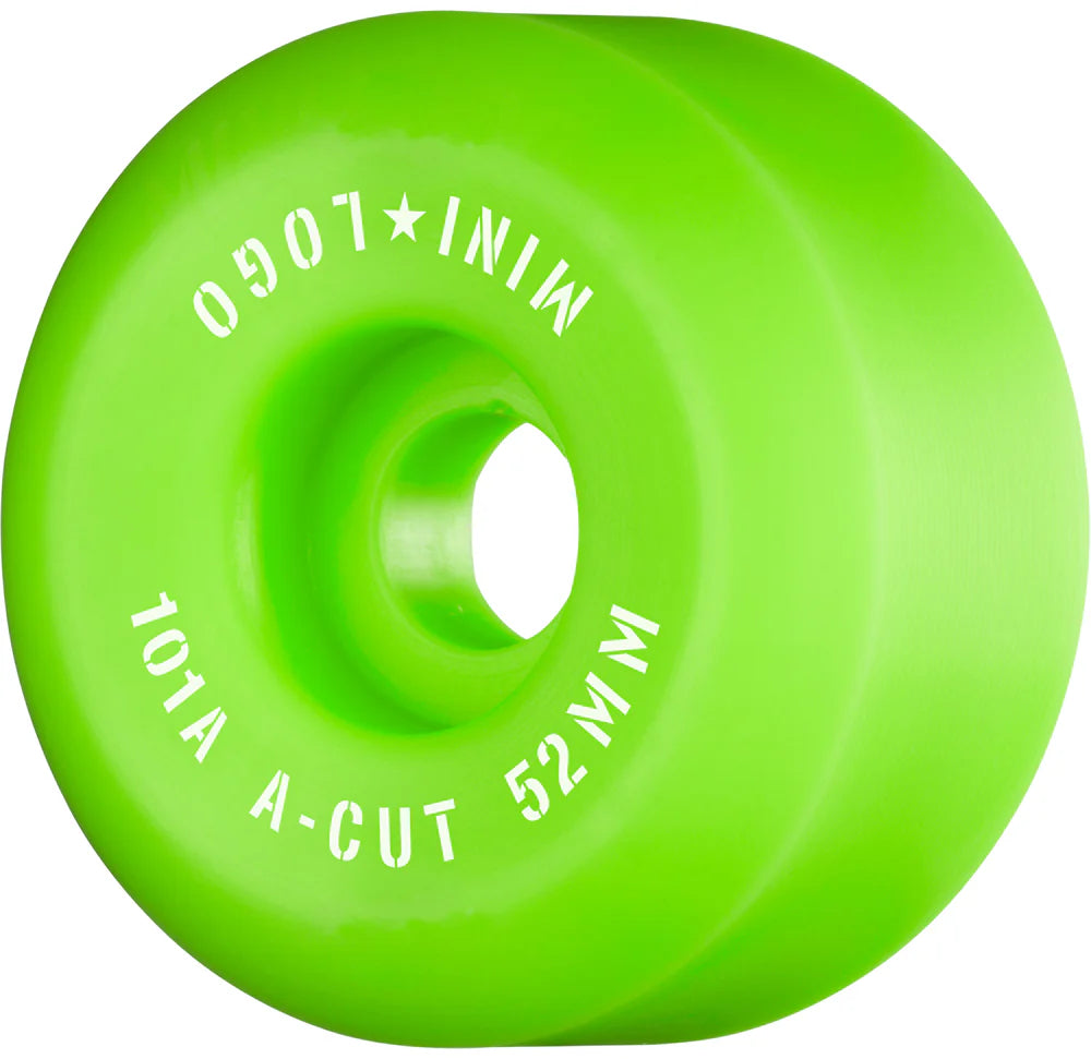 Mini Logo Wheels A-Cut 52mm 101a - Green (Set Of 4)